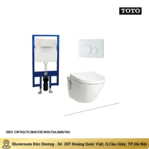 Bàn cầu treo tường TOTO CW762-TC384CVK-WH172A-MB176G