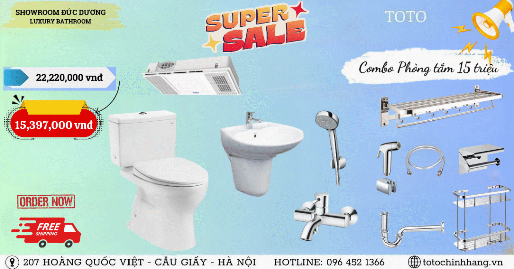 combo phòng tắm cho vợ chồng trẻ