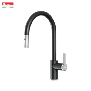 Vòi rửa bát dây rút Konox Alto Black