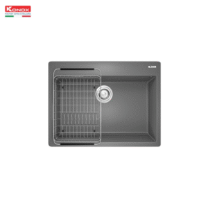 Chậu rửa bát Granite Sink Ruvita 680 (màu xám)