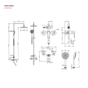 Thông số kỹ thuật của Bộ sen cây American Standard WF-9088