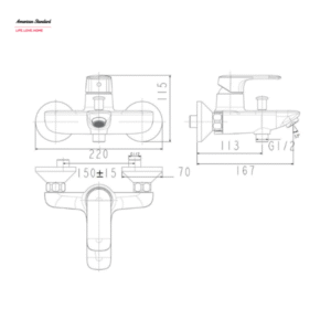 Thông số kỹ thuật của Củ sen nóng lạnh American Standard WF-1M11