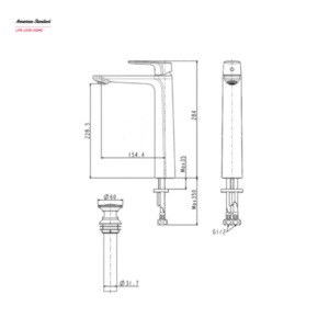 Thông số kỹ thuật của Vòi chậu American Standard WF-1702
