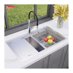 Lắp đặt Chậu rửa bát chống xước Workstation Sink – Topmount Sink KN8651TD Dekor