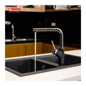 Lắp đặt Vòi rửa bát dây rút Konox Artan Black
