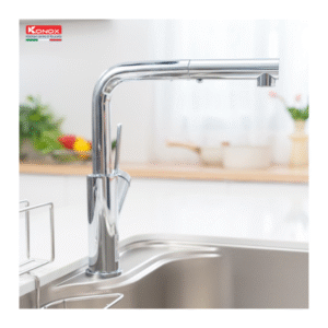 Lắp đặt Vòi rửa bát dây rút Konox Artan Chrome
