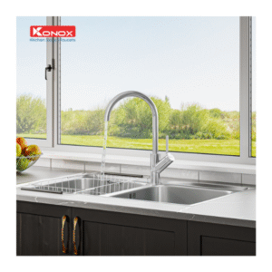 Lắp đặt Vòi rửa bát Konox Modo Chrome