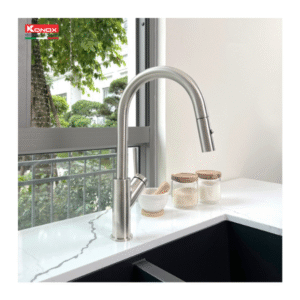 Lắp đặt Vòi rửa bát dây rút Konox Ponte Nickel