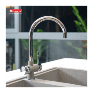 Lắp đặt Vòi rửa bát ba đường nước Konox Trim-Water Grey