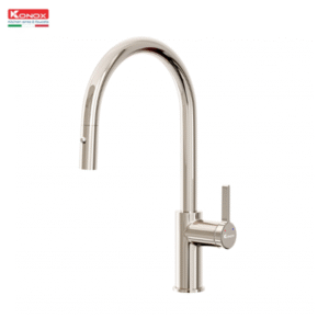 Vòi rửa bát dây rút Konox Alto Nickel