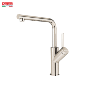 Vòi rửa bát dây rút Konox Artan Nickel