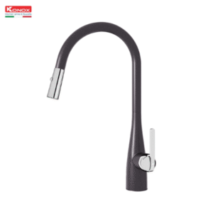 Vòi rửa bát dây rút Konox Curva Black