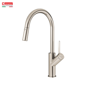 Vòi rửa bát dây rút Konox Ponte Nickel